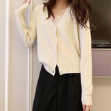 ホワイト | ニットカーディガン【韓国ファッション】 | Girly Doll