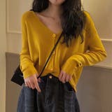 イエロー | ニットカーディガン【韓国ファッション】 | Girly Doll