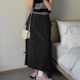 ブラック | リボンロングスカート【韓国ファッション】 | Girly Doll