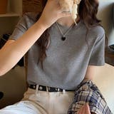 グレー | Ｔシャツ【韓国ファッション】 | Girly Doll