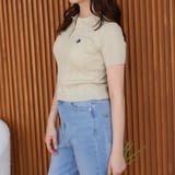 ポロカラーワンポイント半袖ニット【韓国ファッション】 | Girly Doll | 詳細画像6