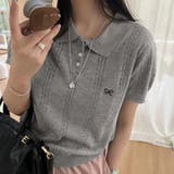 グレー | ポロニット?セーター【韓国ファッション】 | Girly Doll