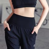 レディース 反射デザインハイウエストフィットネスヨガスウェットパンツ | Girly Doll | 詳細画像1