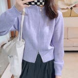 パープル | ニットカーディガン | Girly Doll