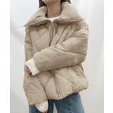 ライトベージュ | ビッグカラーキルティング中綿ブルゾン | Doula Doula