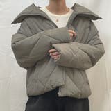 ライトカーキ | ビッグカラーキルティング中綿ブルゾン | Doula Doula