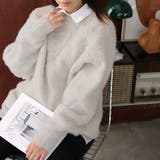 オーバーサイズクルーネックニット | Girly Doll | 詳細画像14 