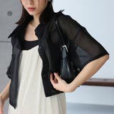 ブラック | オーガンジーWポケットシャツ | Girly Doll