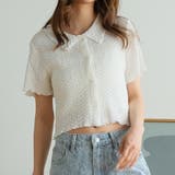 アイボリー | ポコポコワッシャー半袖メローシャツカーデ | Girly Doll