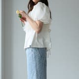 オーガンジーパフスリーブ半袖トップス | Girly Doll | 詳細画像2 