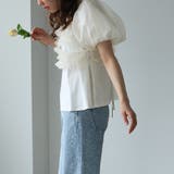 オーガンジーパフスリーブ半袖トップス | Girly Doll | 詳細画像3 