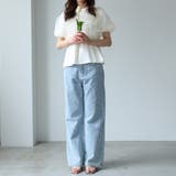 オーガンジーパフスリーブ半袖トップス | Girly Doll | 詳細画像5 