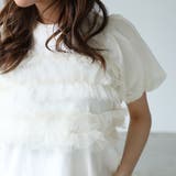 オーガンジーパフスリーブ半袖トップス | Girly Doll | 詳細画像7 