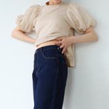 オーガンジーパフスリーブ半袖トップス | Girly Doll | 詳細画像12 