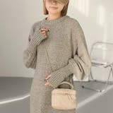 指ぬきボリューム袖クルーメランジニットワンピース | Girly Doll | 詳細画像8 