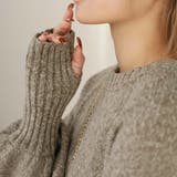 指ぬきボリューム袖クルーメランジニットワンピース | Girly Doll | 詳細画像9 