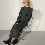 指ぬきボリューム袖クルーメランジニットワンピース | Girly Doll | 詳細画像12 