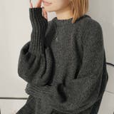 指ぬきボリューム袖クルーメランジニットワンピース | Girly Doll | 詳細画像13 