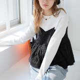 ブラック | ドッキングペプラムトップス | Girly Doll