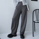 チャコール | ダンボールニットカーブパンツ | Girly Doll