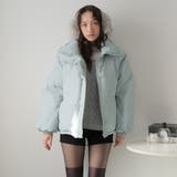 ブルー | 袖ボリュームショートダウンJK | Girly Doll