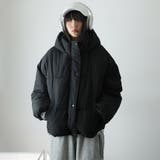 ブラック | 袖ラウンドフェイクダウン | Girly Doll