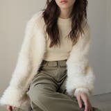 アイボリー | 袖フェザーハイネックPO | Girly Doll