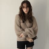 モカ | 袖フェザーハイネックPO | Girly Doll