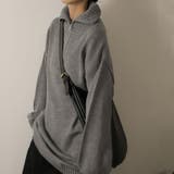 リサイクルポリ ハーフジップニット | Girly Doll | 詳細画像3 