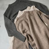 指ぬきボリューム袖クルーメランジニットワンピ | Girly Doll | 詳細画像1 