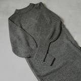 指ぬきボリューム袖クルーメランジニットワンピ | Girly Doll | 詳細画像2 