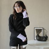 袖配色ハイネックメロープルオーバー | Girly Doll | 詳細画像6 