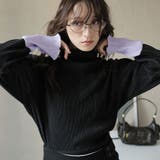 袖配色ハイネックメロープルオーバー | Girly Doll | 詳細画像7 