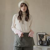 袖配色ハイネックメロープルオーバー | Girly Doll | 詳細画像8 