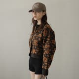 ダークブラウン | モール花柄ショートカーデ | Girly Doll