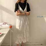 ホワイト | クリンクルキャミワンピース【韓国ファッション】 | Girly Doll