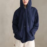 ネイビー | ジップアップパーカ【韓国ファッション】 | Girly Doll