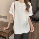 立体ロゴＴシャツ【韓国ファッション】 | Girly Doll | 詳細画像5 