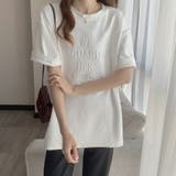 立体ロゴＴシャツ【韓国ファッション】 | Girly Doll | 詳細画像13 