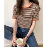 ボーダー半袖Tシャツ【韓国ファッション】 | Girly Doll | 詳細画像3