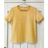 イエロー | ボーダー半袖Tシャツ【韓国ファッション】 | Girly Doll