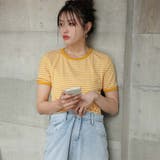 ボーダー半袖Tシャツ【韓国ファッション】 | Girly Doll | 詳細画像25