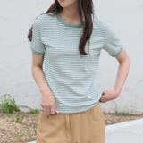 ボーダー半袖Tシャツ【韓国ファッション】 | Girly Doll | 詳細画像56