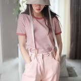 ボーダー半袖Tシャツ【韓国ファッション】 | Girly Doll | 詳細画像37