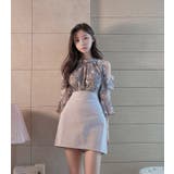 肩開き花柄ブラウス【韓国ファッション】 | Girly Doll | 詳細画像2 