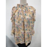 イエロー | 肩開き花柄ブラウス【韓国ファッション】 | Girly Doll