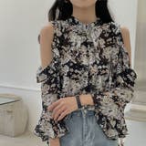 肩開き花柄ブラウス【韓国ファッション】 | Girly Doll | 詳細画像10 