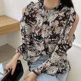 肩開き花柄ブラウス【韓国ファッション】 | Girly Doll | 詳細画像12 