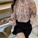肩開き花柄ブラウス【韓国ファッション】 | Girly Doll | 詳細画像18 