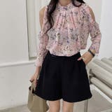 肩開き花柄ブラウス【韓国ファッション】 | Girly Doll | 詳細画像19 